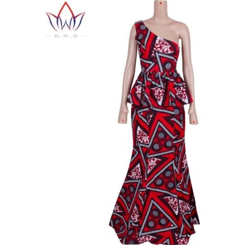 BINTAREALWAX African Bazin Skirt Sets For Women Print Wax Top and Skirt Maix Size Elegant Party Skirt Sexy Suits for Girl WY526
