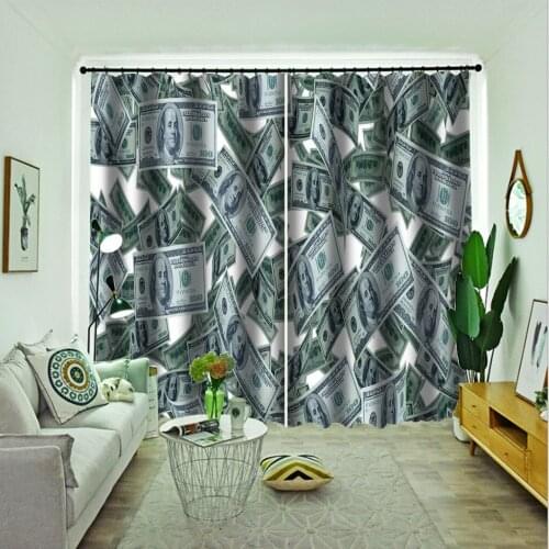 Photo Beautiful Photo Fashion Customized 3D Curtains 3d dollar curtains Decoration curtains
