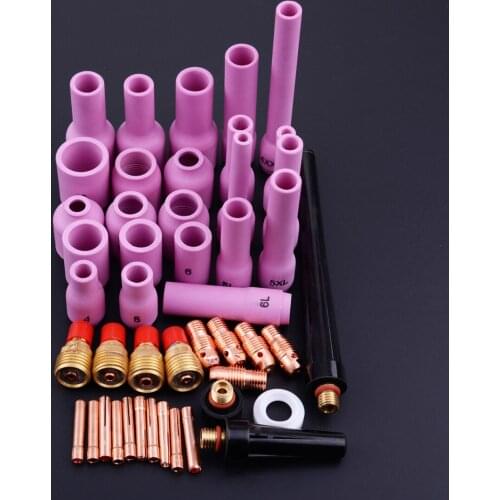 LETAOSK 46pcs TIG Gas Lens Collet Body Assorted Size Fit For TIG Welding Torch SR WP9 WP20 WP25Accessories