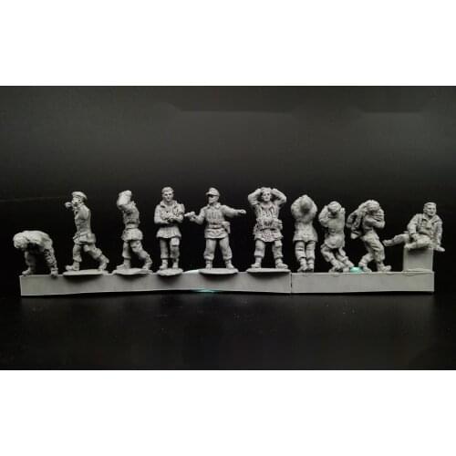 1/72 Scale Die-cast Resin Scene Model Of Captured British Soldiers In World War II Unpainted