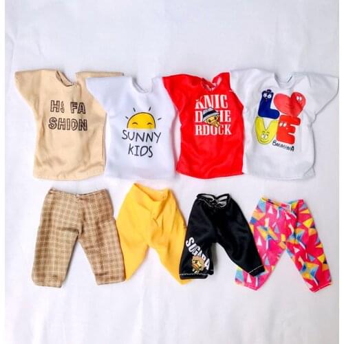 Fashion Clothes For Doll Kids Toys 4 Style/Lot Male Outfits Accessories 30cm For Barbie BoyFriend Ken Clothes Best DIY Present