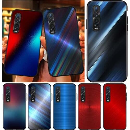 Red Blue Brushed Metal For OPPO Find X3 X2 Lite K5 K3 R17 R15 R9S F15 F11 F19 F9 F7 Neo Pro Soft Silicone Phone Case