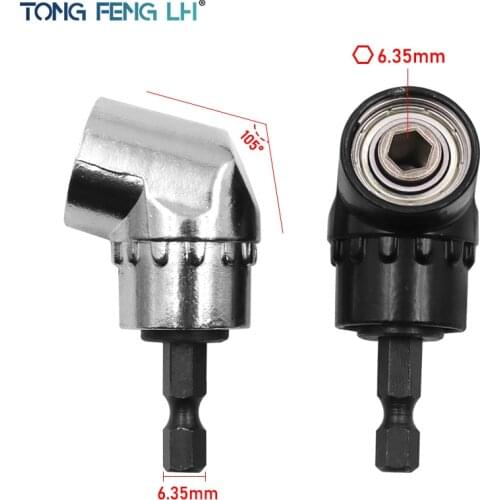 105 Degree Angled Screwdriver Set Adapter Holder Adjustable Tips Nozzles Angle Screwdriver Tool 1/4 "inch Magnetic Driver