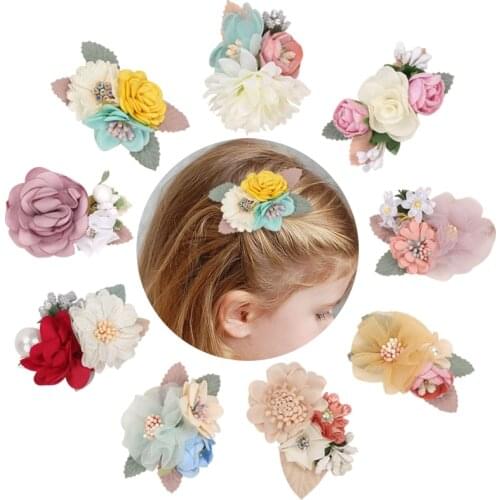 New Arrival Sweet Flower Hair Clip Women Girls Seaside Barrettes Headwear Hairpins for Holiday Party Hair Claw Accessories