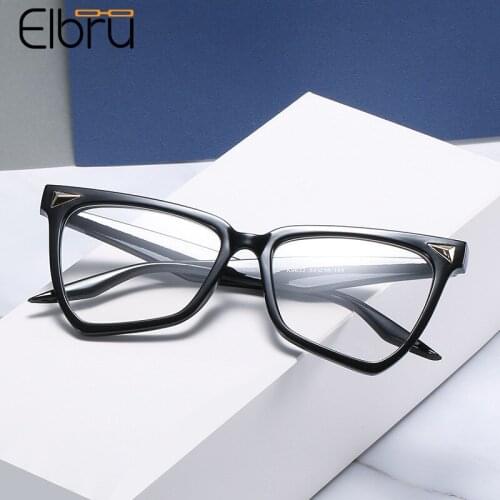 Elbru Personalized Fashion Glasses Frame Anti-blue Light Optical Spectacles Colorful Frame Clear Lens Computer Goggles Unisex
