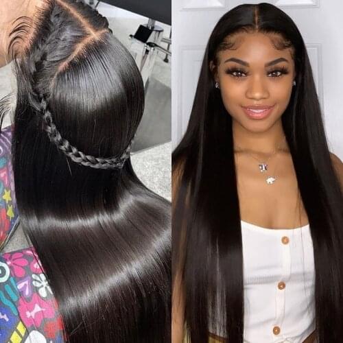 13x6 Lace Frontal Wig Straight Lace Front Wig With Eastic Band 5x5 Transparent Lace Wigs Already Plucked 7day Fast Shipping