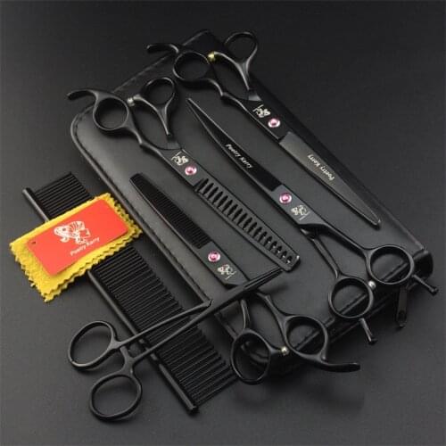 7.0 inch Professional Dog Scissors Dog Grooming Pet Scissors kits Dog hair cutter Straight &Thinning & Curved scissors