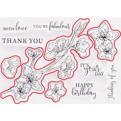 11*8 Petal Transparent Clear Stamps / Silicone Seals Roller Stamp for DIY scrapbooking photo album/Card Making