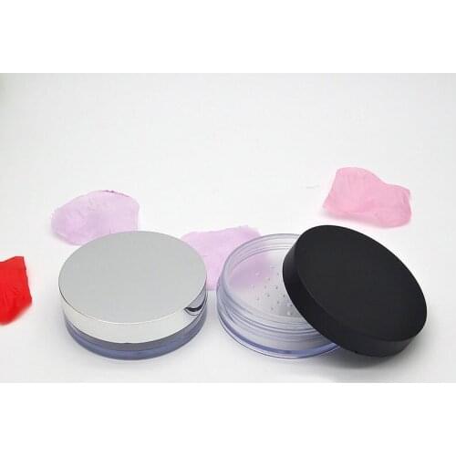 Empty Cosmetic Compact Round Rotatable Cap Loose Powder Container 10G Gridding Dia 63mm Shading Powder Case Packaging Plastic