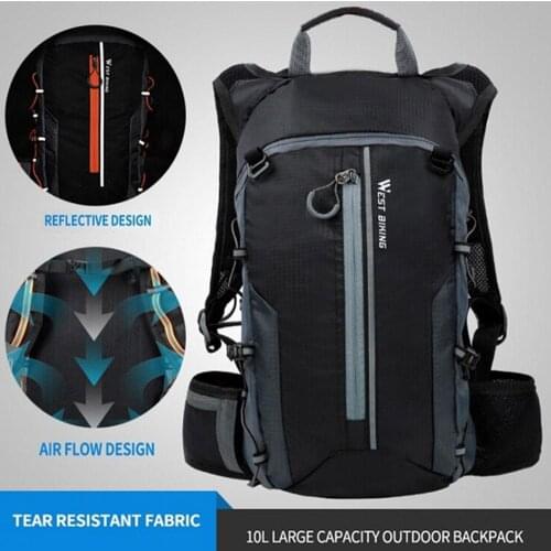 Vehemo 10L Climbing Backpack Bicycle Bag Waterproof Dustproof for Drop Resistance Cycling Backpack Durable Outdoor Sports