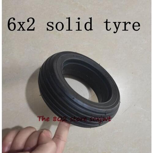 Super Quality 6x2 Solid Tyre 6*2 Tubeless Tire for Electric Scooter ,Wheel Chair Truck, Electric Balancing Parts