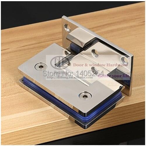 SUS 304 GRADE bathroom glass door clamp 90 degrees shower hinge 8-12MM glass door clips shower room accessories