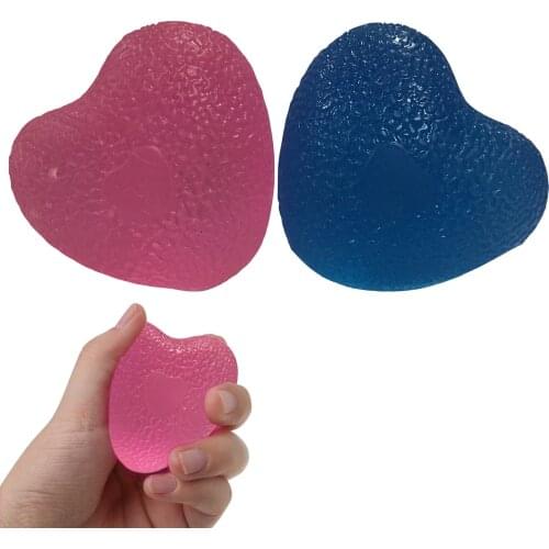 TPR Grip Ball Heart-shaped Durable Hand Trainer For Finger Strength Muscle Recovery Gripper Trainer Silica Gel Ball