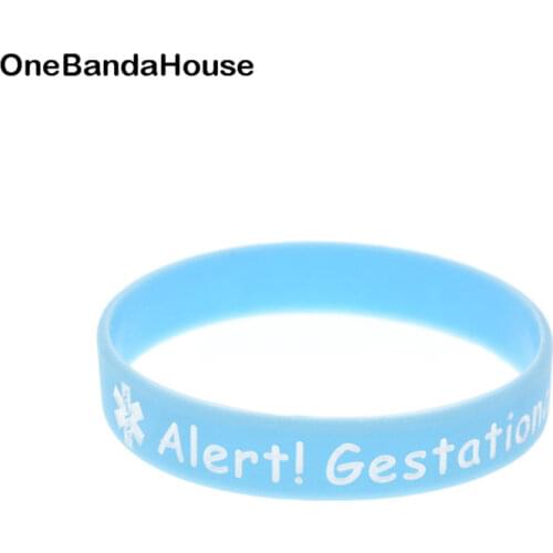 1PC Alert Gestational Diabetes Mellitus Silicone Wristband for Emergency