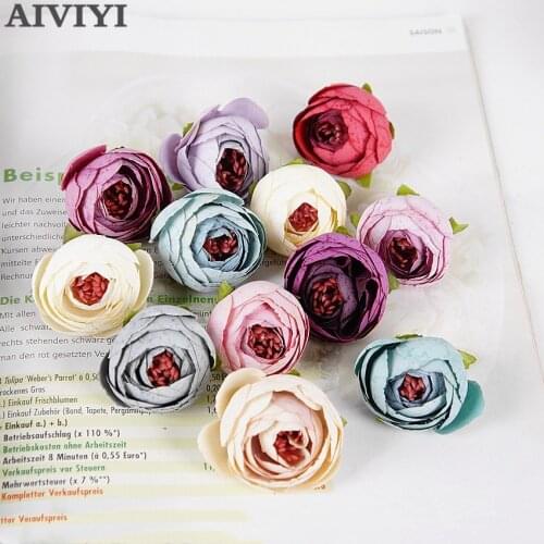 10 pieces of spring silk tea flower head artificial flower rose home wedding decoration DIY fake flower