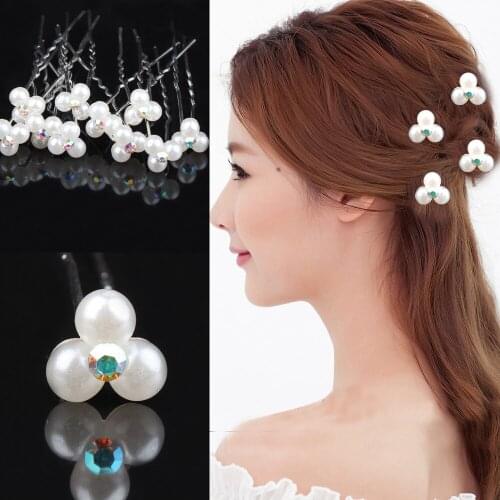 120pcs/lot Snowflake Crystal Pearl Hair Pins. Fashion Hair Jewelry. New Wedding Party Bride Woman Hair Clips. Free Shipping