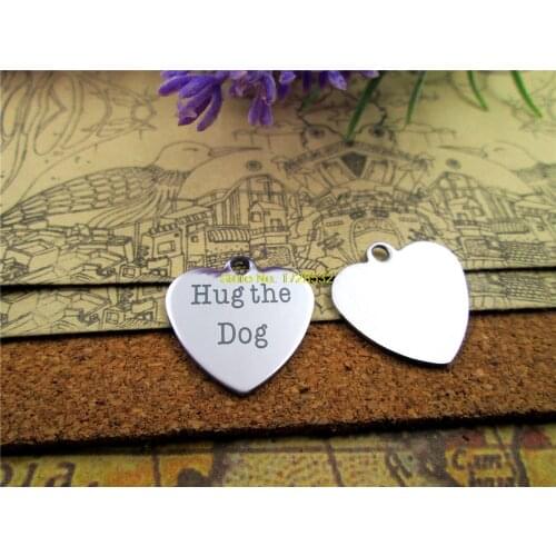 20pcs--stainless steel charms"Hug the Dog " 5 style for choosing DIY Charms Pendants