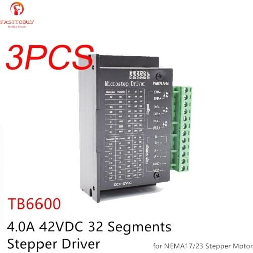 Upgraded TB6600 Stepper Driver 0.5-4A 9-42VDC 32 Segments for NEMA17/23/34 Stepper Motor Driver Wood Router Milling Machine