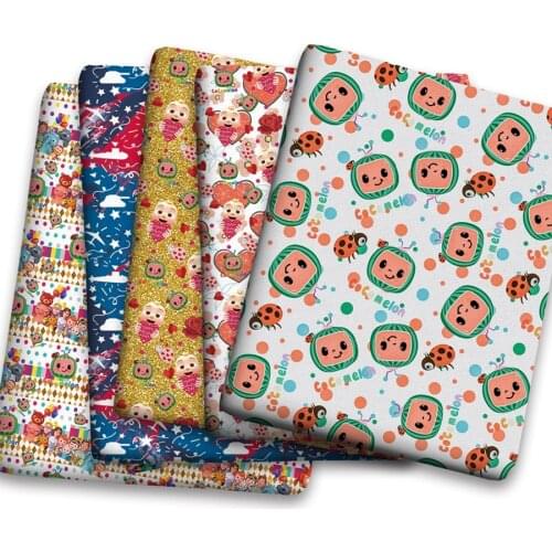 50*150cm New Colorful Cartoon Pattern Printed Leather Polyster Cotton Liverpool Bullet Fabric for DIY Handmade Half Yards