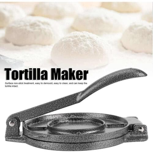 6.5in Tortilla Press Maker Aluminium Alloy Corn Tortillas Dough Pressing Tools Kitchen Supplies Gray pie Crust Kitchen Tools
