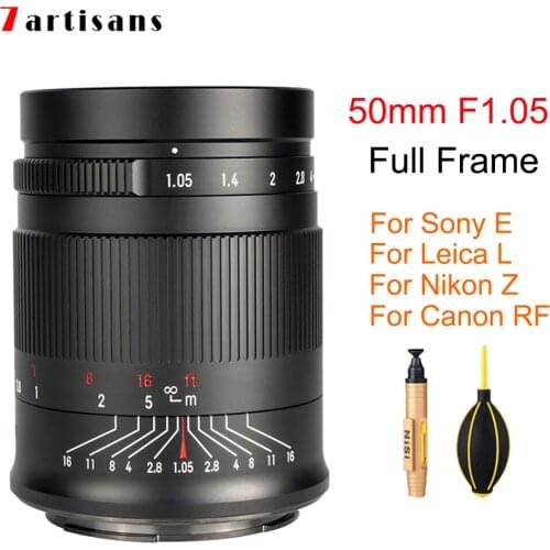 7artisans 50mm F1.05 Camera Lens Full Frame Large Aperture Fixed Focus lens For SONY E Leica L Canon EOS R Mount Nikon Z Mount