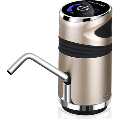 Automatic Electric Water Pump Button Dispenser Gallon Bottle Drinking Switch For Water Pumping Device Champagne Gold