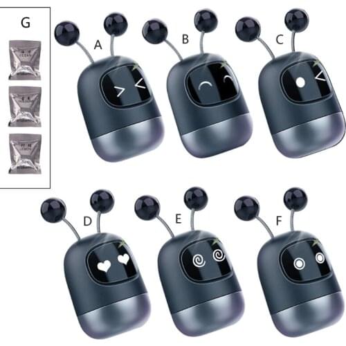 Car Air Freshener Stick/Clip Creative Robot with Swing Tentacle Perfume Diffuser Aromatherapy Decor 3 Scents