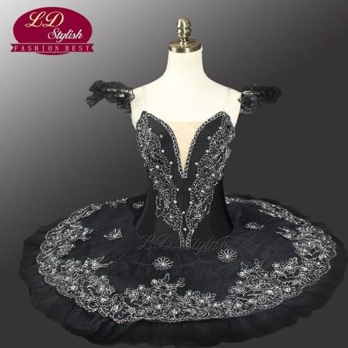 Black Swan Lake Professional Ballet Tutu Women Classical Ballet Tutu Adult Pancake Tutu Platter Stage Costumes LD0013