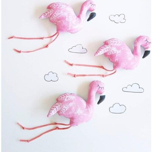 Baby Pillow Newborns Cotton Cartoon Flamingo Toys Infant Doll Kids Sleep Comfort Pillow Baby Photography Props Baby Room Decor