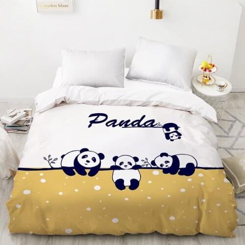 Cartoon Childrens Duvet cover Quilt/Blanket/Comfortable Case Bedding for kids baby girls 140x200 150x200 for Home Panda yellow