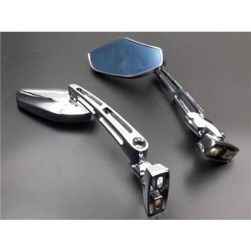 Chrome Sport Motorcycle Rearview Side Mirrors For Yamaha Honda Kawasaki Suzuki