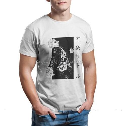 Jujutsu Kaisen Gojo Satoru Goes Crazy Design Classic Tshirt O-Neck Big sell Plus Size T Shirt Tees Pure Cotton Short Sleeve