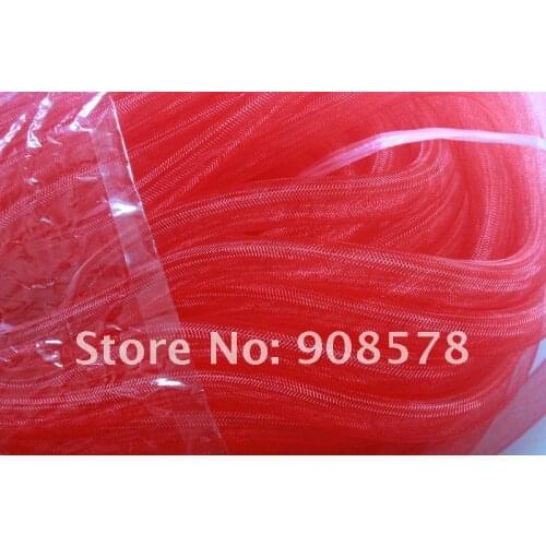 Red 16mm Tubular Crin - Large - diameter used to make cyberlox hair extensions 60yard