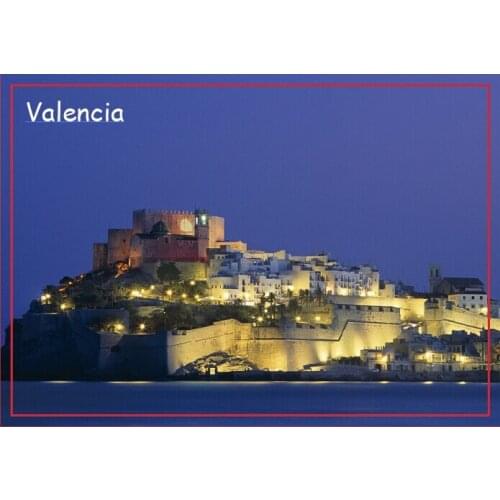 Refrigerator Magnets,Peniscola Valencia Spain Tourist Rectangle Rigid Fridge Magnet 20706