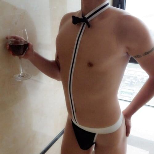 Man exotic t-back bow tie sexy thongs