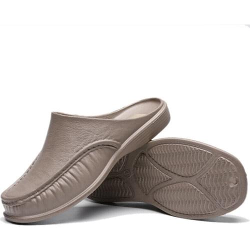 Mens Garden Closed Toe Mules Slippers Summer Beach Slides Sandals Shoes Non Slip Lightweight Breathable Beach Shoes