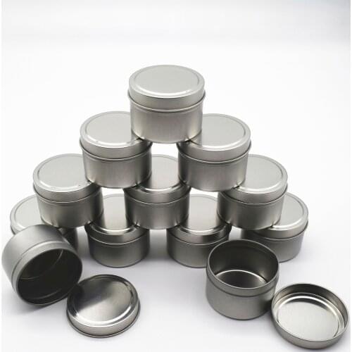 New 1pc Round Aluminum Tin Tea Light Cups 4 oz Empty Case Candle Wax Containers Candle Mold DIY Wax Candles Tealight Accessories