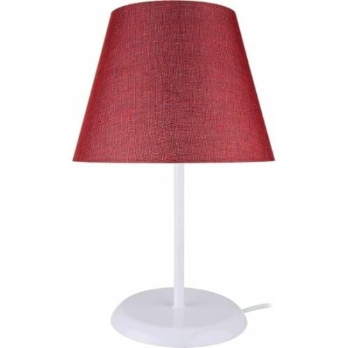 New Elva Lampshade White Foot/Maroon Hat Lampshade