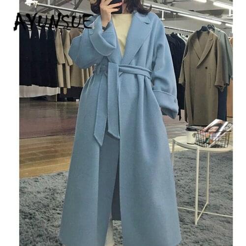 Coat Women clothes 2020 Korean Elegant Double-sided Wool Coat Women Ladies Coats Jacket Abrigos Mujer Invierno 2020 YR034 YY2027