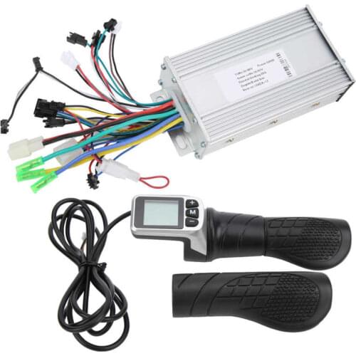 Durable Equipment 36V/48V 500W Brushless Controller 124DX LCD Half Twist Throttle Set for Electric Scooter E-bike Motor E-bike