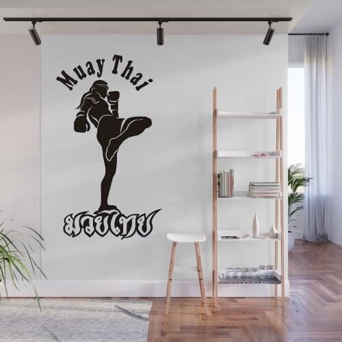 Thai Karate Sticker Boxing Muay Taekwondo Kick Play Posters Wall Decals Decor Vinyl Striker ph326