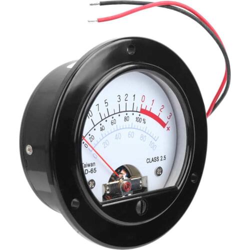 SO-65 Pointer Type VU Meter Vintage Voltmeter Level Meter with Yellow Backlight Electronics Tool