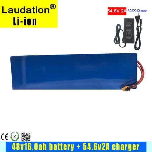 Built-in Lithium Battery 48v16Ah13S5P, Balanced 30A BMS Suitable for High-Power 800We Bicycles/Electric Vehicles/Free 2A Charger