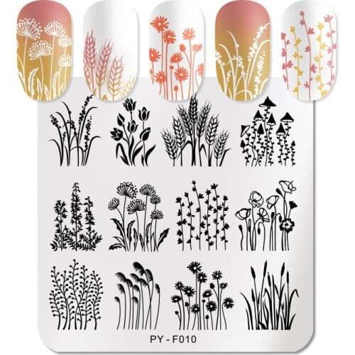 1 Pcs Nail Stamping Plates Marble Texture Flower Nail Art Plate Stainless Steel Design Stamp Template for Printing Stencil Tools