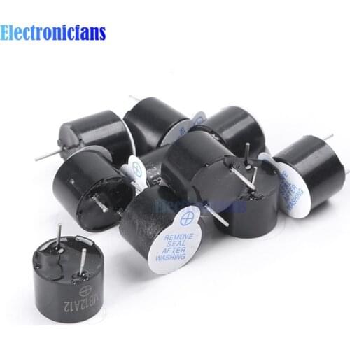 10pcs 5v Active Buzzer Magnetic Long Continous Beep Tone Alarm Ringer 12mm MINI Active Piezo Buzzers Fit For Computers Printers