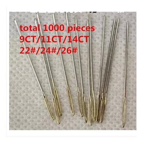 22# 24# 26# 1 Lot=1000 Pieces Embroidery Needle Cross Stitch Needlework Needle Discount Shop Best choice