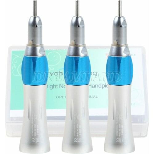 3PCS Dental Slow Low Speed Handpiece Straight Nose Cone NSK Style Fit Air Motor