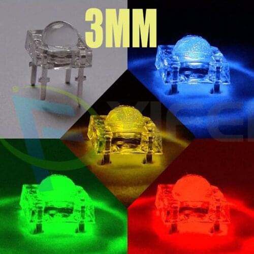 30pcs/LOT 3MM Piranha LED Red Green Blue White Yellow ultra bright led diode
