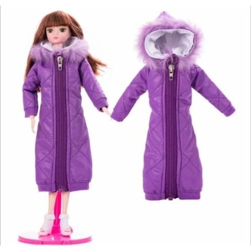30cm Dolls Clothes Accessories for 12inch Doll 1/6 BJD Coat Long Winter Down Jacket