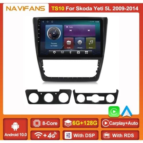 6G+128G Android 11 DSP RDS For SKODA Yeti 5L 2009- 2014 WIFI + 4G NET Car Radio Multimedia Video Player Navigation GPS 2 din dvd